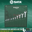 Sata Kunci Ring Pas Set 11 PCS 09064 Combination Wrench Metric 8-24MM
