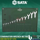 Sata Kunci Ring Pas Set 14 PCS 09062 Combination Wrench Metric 10-32MM