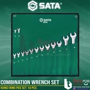 Sata Kunci Ring Pas Set 14 PCS 09026 Combination Wrench Metric 8-24 MM