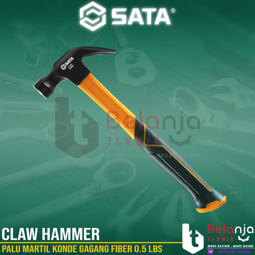 Sata Palu Tukang Martil Konde Gagang Fiber 0.5 LBS 05605 Claw Hammer
