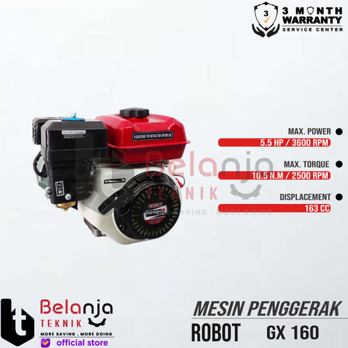 Robot Mesin Penggerak Bensin Serbaguna GX 160 5.5 HP Engine