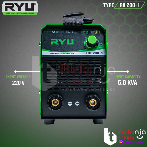 Ryu Travo Las Inverter RII 200-1 IGBT 2200 Watt Mesin Trafo Las