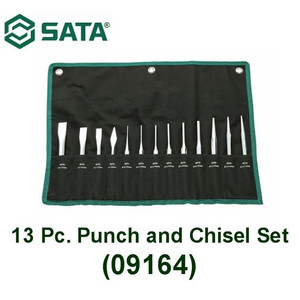Sata Pahat Set Set 13 PCS 09164 Punch + Chisel Set Perkakas