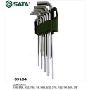 Sata Kunci L Extra Panjang 09104 12 PCS EXTRA LONG HEX KEY SET SAE CRV