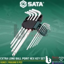 Sata KUNCI L Panjang 09101A 9 PCS Extra Long Ball Point Hex Key Set