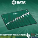 Sata Kunci Ring Pas Set 14 PCS 09069 Combination Wrench Metric CRV