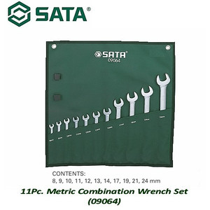 Sata Kunci Ring Pas Set 11 PCS 09064 Combination Wrench Metric 8-24MM