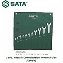 Sata Kunci Ring Pas Set 11 PCS 09064 Combination Wrench Metric 8-24MM