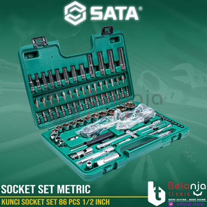 Sata Kunci Socket Set 86 PCS 1/2 Inch 09013 DR 6 PT Socket Set Metric