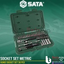 Sata Kunci Socket Set 38 PCS 1/4 Inch 09002 DR 6 PT Socket Set Metric