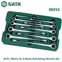 Sata Tools Kunci Ring Pas Set 10 PCS 08016 Ratcheting Wrench Set