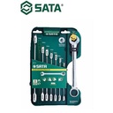 Sata Tools Kunci Ring Pas Ratchet Set 8 Pcs Wrench Combination 08007A