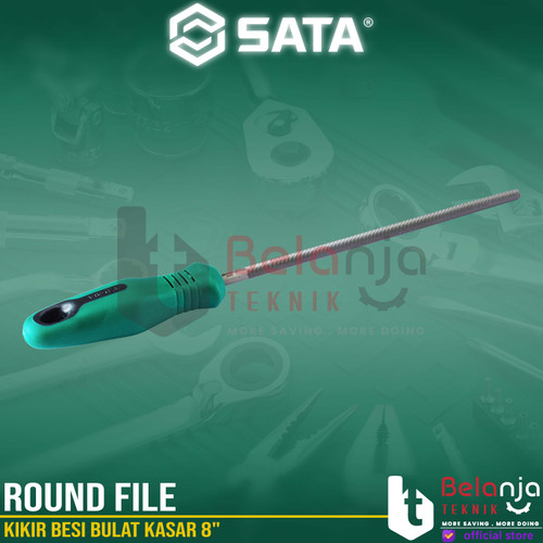 Sata Round File 8 Inch 03972 Kikir Besi Bulat Kasar 8" In