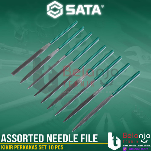 Sata Kikir Perkakas Set 10 PCS 03802 Assorted Needle File Set 4x160mm