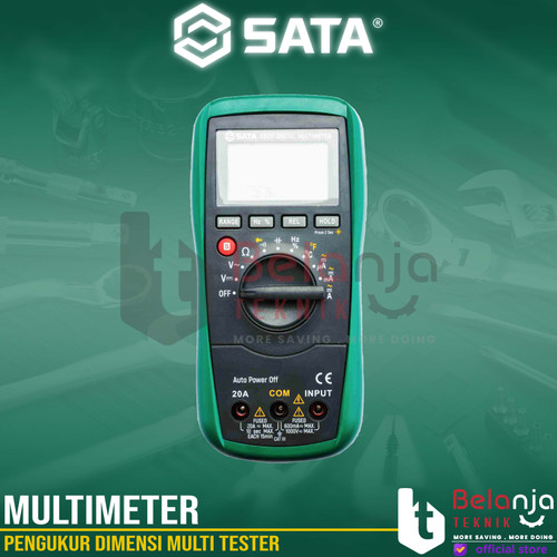 Sata Multimeter With Temperature 03017 Pengukur Dimensi Multi Tester