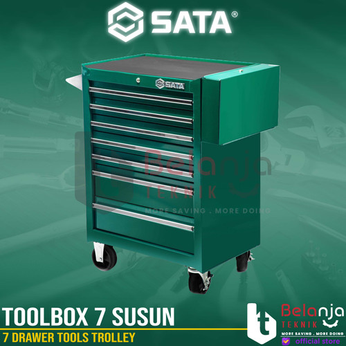 Sata Toolbox Laci Perkakas Susun 7 Drawer Tools Trolley Trolly 95107