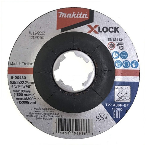 Makita Grinding Wheel XLock 4 Inch X 6 MM Mata Gerinda Poles Besi