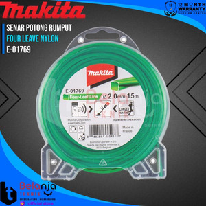 Makita Four Leave Nylon Cord 2 MM X 15 M Senar Potong Rumput E-01769