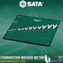 Sata Kunci Ring Pas Set 14 PCS 09069 Combination Wrench Metric CRV
