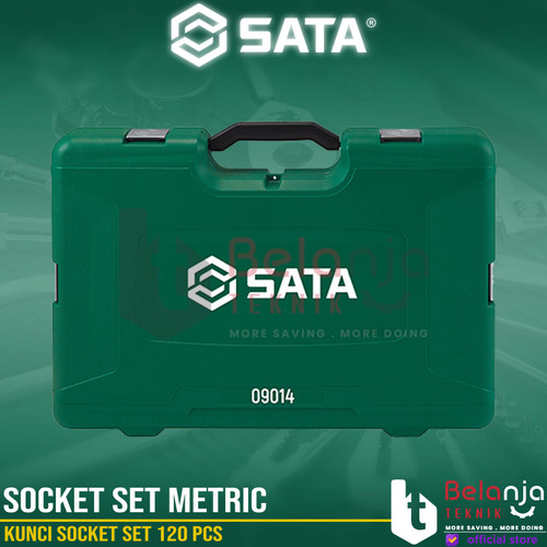 Sata Kunci Socket Set Metric 120 PCS 1/4" 3/8" 1/2" 09014 DR 6 PT