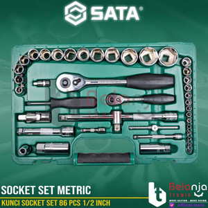 Sata Kunci Socket Set 86 PCS 1/2 Inch 09013 DR 6 PT Socket Set Metric