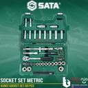 Sata Kunci Socket Set 60 PCS 1/2 Inch 09007 DR 6 PT Socket Set Metric