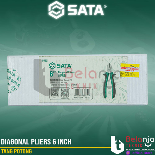 Sata Diagonal Cutting Pliers 05521 6" In Tang Potong Diagonal 6 Inch