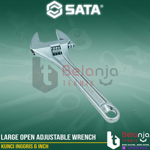 Sata Large Open Adjustable Wrench 6 Inch 05301 Kunci Inggris Baco 6"