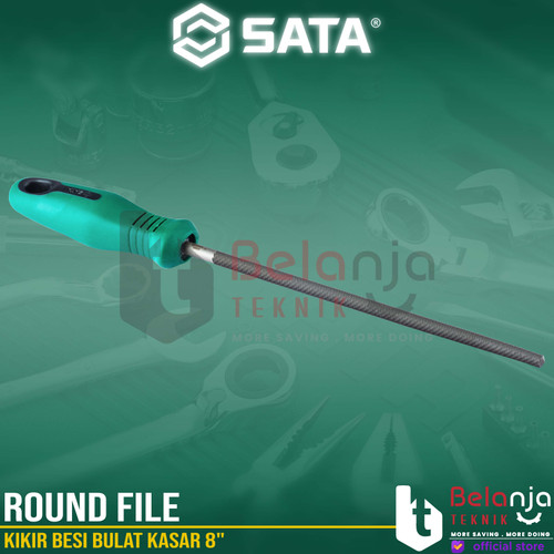 Sata Round File 8 Inch 03972 Kikir Besi Bulat Kasar 8" In