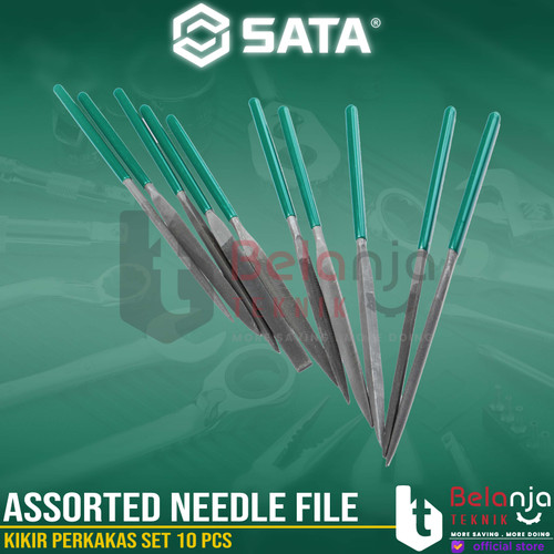 Sata Kikir Perkakas Set 10 PCS 03802 Assorted Needle File Set 4x160mm