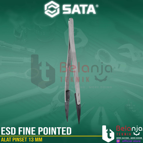 Sata Alat Pinset 13 MM 03161 Esd Fine Pointed Tips Tweezers Tool