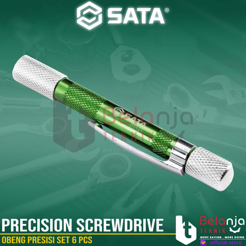 Sata Precision Screwdrive Set 6 PCS SL- & PH+ 03141 Obeng Presisi Set