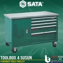 Sata Toolbox Laci Perkakas Susun 4 Drawer Tools Trolley Trolly 95208