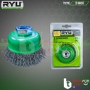 Ryu Cup Brush Crimped 3" Sikat Kawat Mangkok Lurus 3 Inch 75 X 0.3 MM