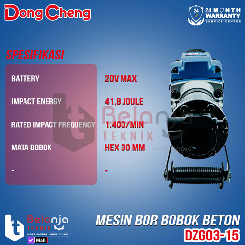 Mesin Bor Bobok Beton Dongcheng DZG 03-15 Demolition Hammer DZG03-15 1240 Watt