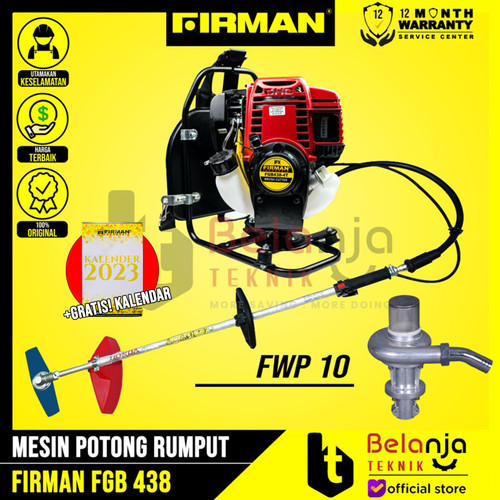 Firman Mesin Potong Rumput Gendong FGB 438 Brush Cutter 4 Tak + FWP 10