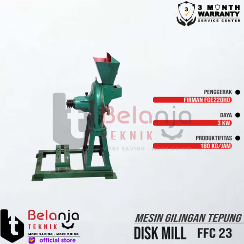 FFC 23 Disk Mill Mesin Gilingan Tepung + Engine Firman FGE 220 HD
