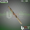 Ryu HSS Cobalt Drill Bit 4 MM Mata Bor HSS Stainless Besi Aluminium