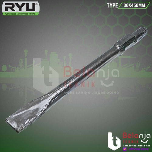 Ryu Hexagon Flat Chisel 35 X 30 X 450 MM Mata Bor Bobok Beton Pahat