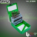 Ryu Drill bits HSS Cobalt SET 19 Pcs Mata Bor HSS Stainless 1-10 MM