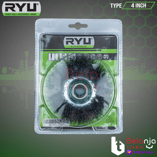 Ryu Cup Brush Crimped 4" Sikat Kawat Mangkok Lurus 4 Inch 100 X 0.5MM