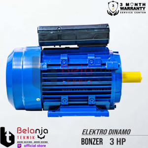 Bonzer Dinamo Electro Motor 2 HP 1 Phase 4 Pole Mesin Penggerak 2HP