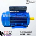 Bonzer Dinamo Electro Motor 2 HP 1 Phase 4 Pole Mesin Penggerak 2HP