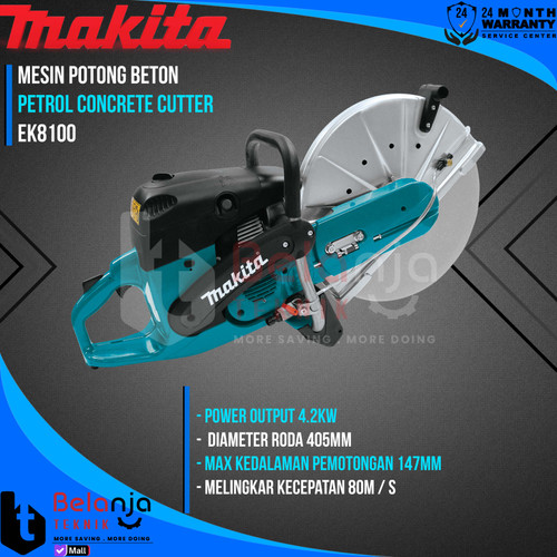 Makita Mesin Potong Beton EK8100 Petrol Concrete Cutter EK 8100 16 In