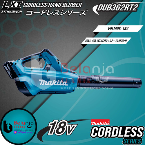 Makita Mesin Peniup Angin Baterai DUB362 RT2 18V Hand Blower Cordless