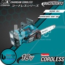 Makita Chainsaw Cordless DUC252 CRT2 36V Gergaji Potong Kayu 10" 18V