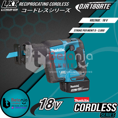 Makita Reciprocating Cordless DJR188 RTE Gergaji Potong Sabre Saw DJR