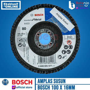Bosch Flap Disc Metal Mata Batu Gerinda Amplas Susun 4 Inch Grit 80 4"