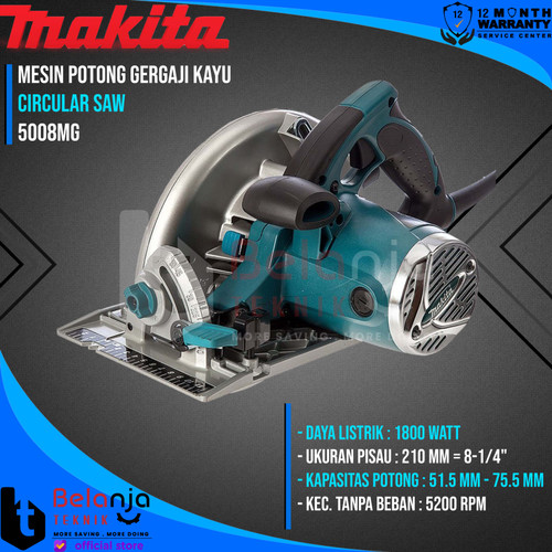 Makita Circular Saw 5008 MG Mesin Potong Gergaji Kayu 8 Inch 5008MG