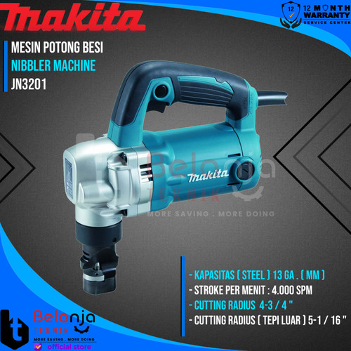Makita Nibbler Machine JN 3201 J Mesin Pemotong Plat Besi Logam JN3201